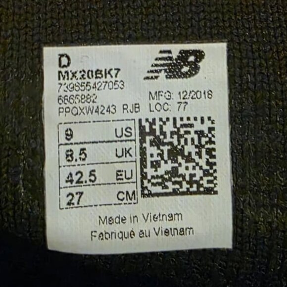 New Balance Minimus MX20BK7 Trainer Black Size 9 - Picture 4 of 4